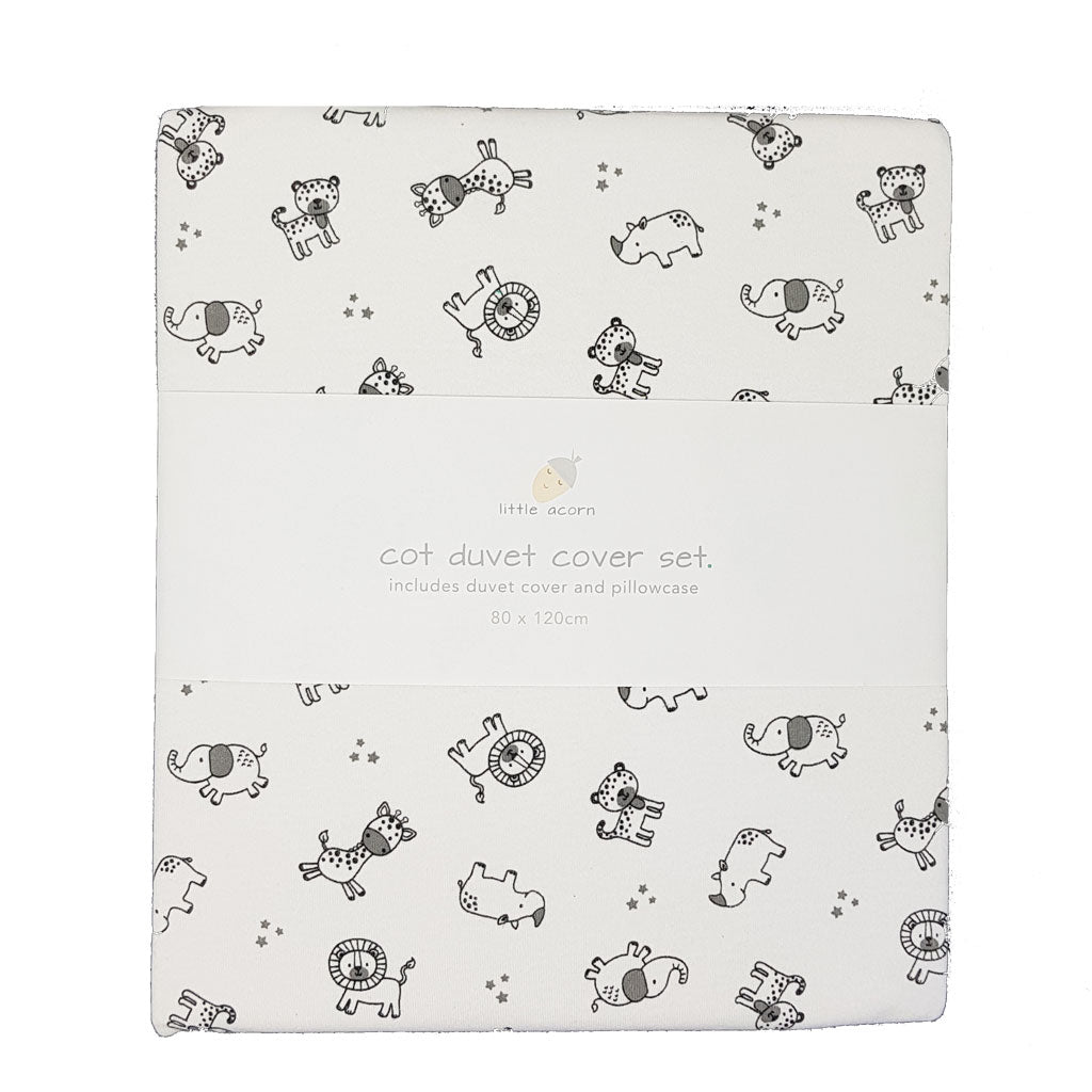 Baby Bedding African Animals Cot Duvet Cover Set Babes & Kids Cot