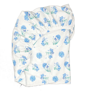Moegs & Me | 2 in 1 Moses Basket Fitted Sheet / Changing Mat Cover - Agapanthus