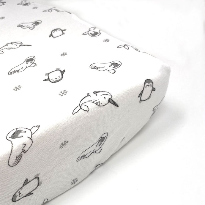 little acorn | Arctic Animals Cot Fitted Sheet