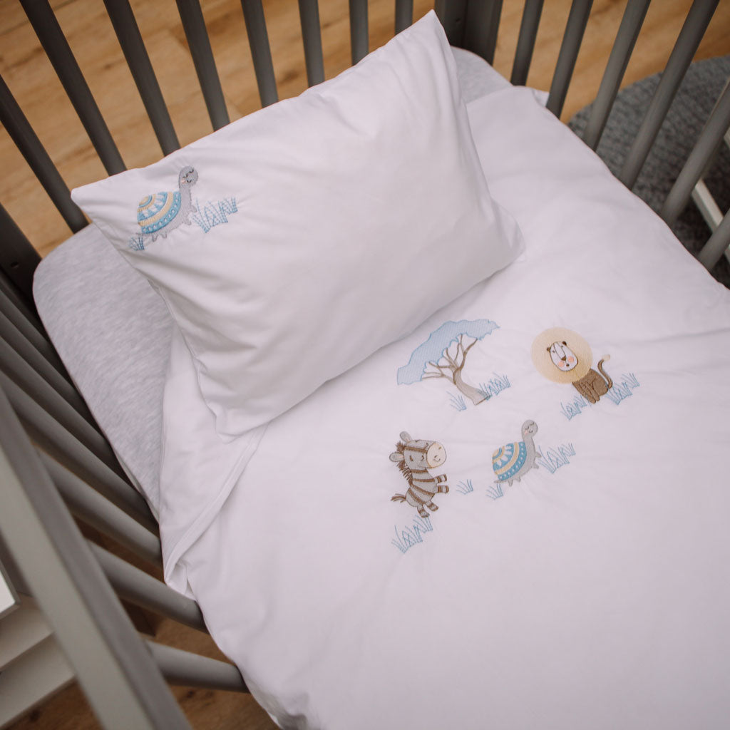 Baby Basics Safari Cot Duvet Set Babes & Kids Cot Sheets, Cot