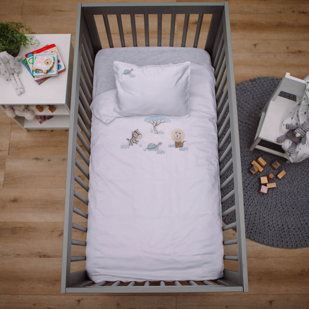Baby Basics Safari Cot Duvet Set Babes & Kids Cot Sheets, Cot