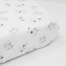 Moegs & Me | 2 in 1 Moses Basket Fitted Sheet / Changing Mat Cover - Eucalyptus