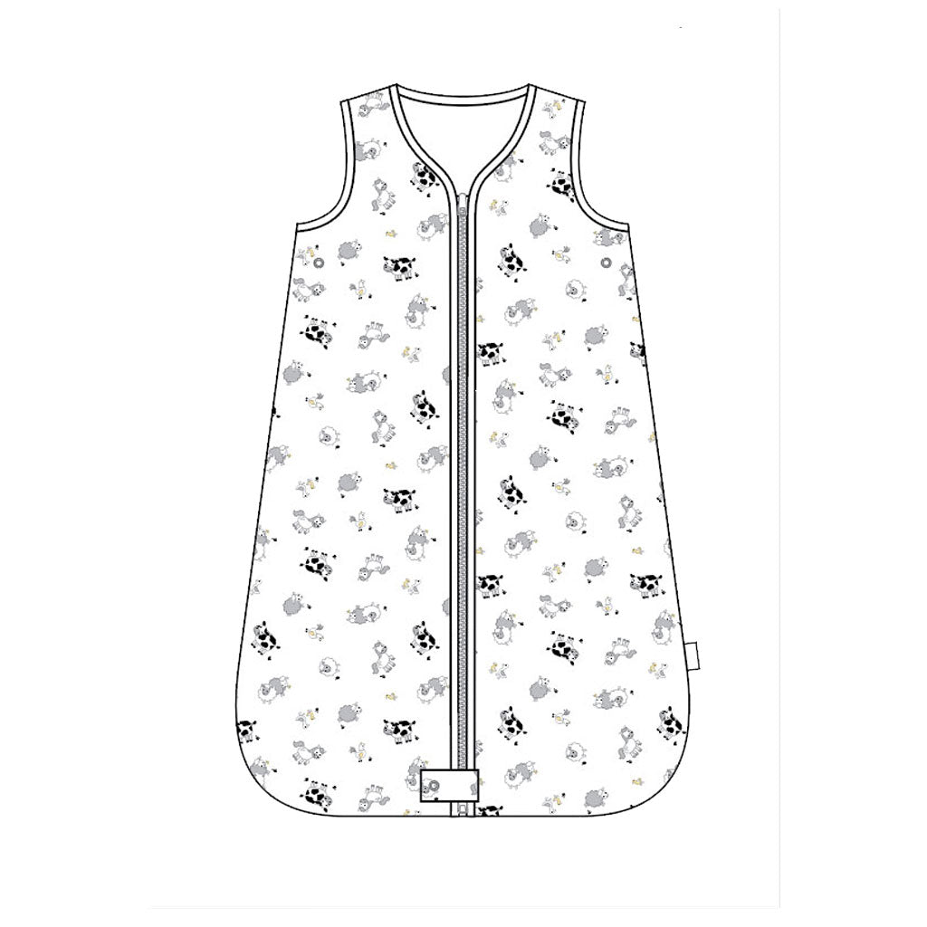 little acorn 100 Cotton Farm Animals Baby Sleeping Bag 1 TOG Babes & Kids Cot Sheets