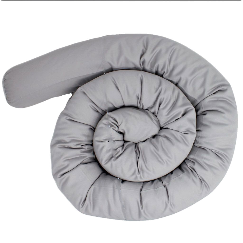 Grey Cordless Cot Bumper Cover Babes & Kids Cot Sheets, Cot Bedding, Baby Sleeping bags and