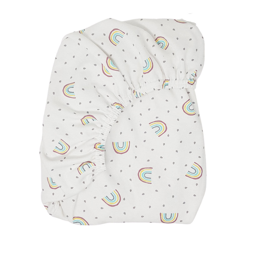 little acorn Rainbows Cot Fitted Sheet Babes & Kids Cot Sheets