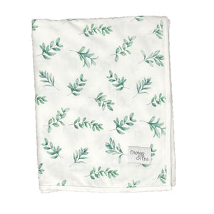 Baby Swaddle Blanket and Headband Set - Sage Leaf