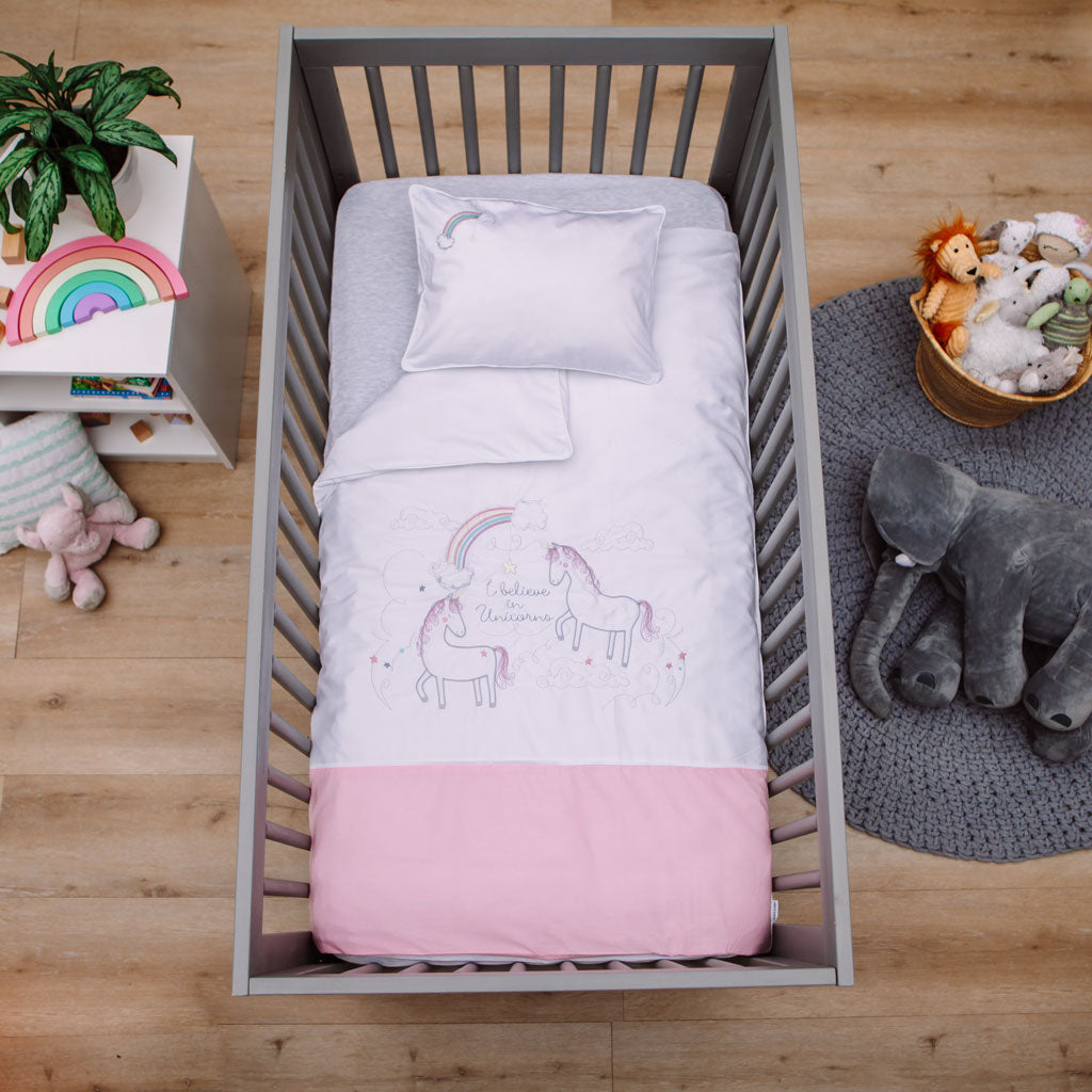 Baby Beddingg Unicorn cot duvet cover set Babes & Kids Cot Sheets