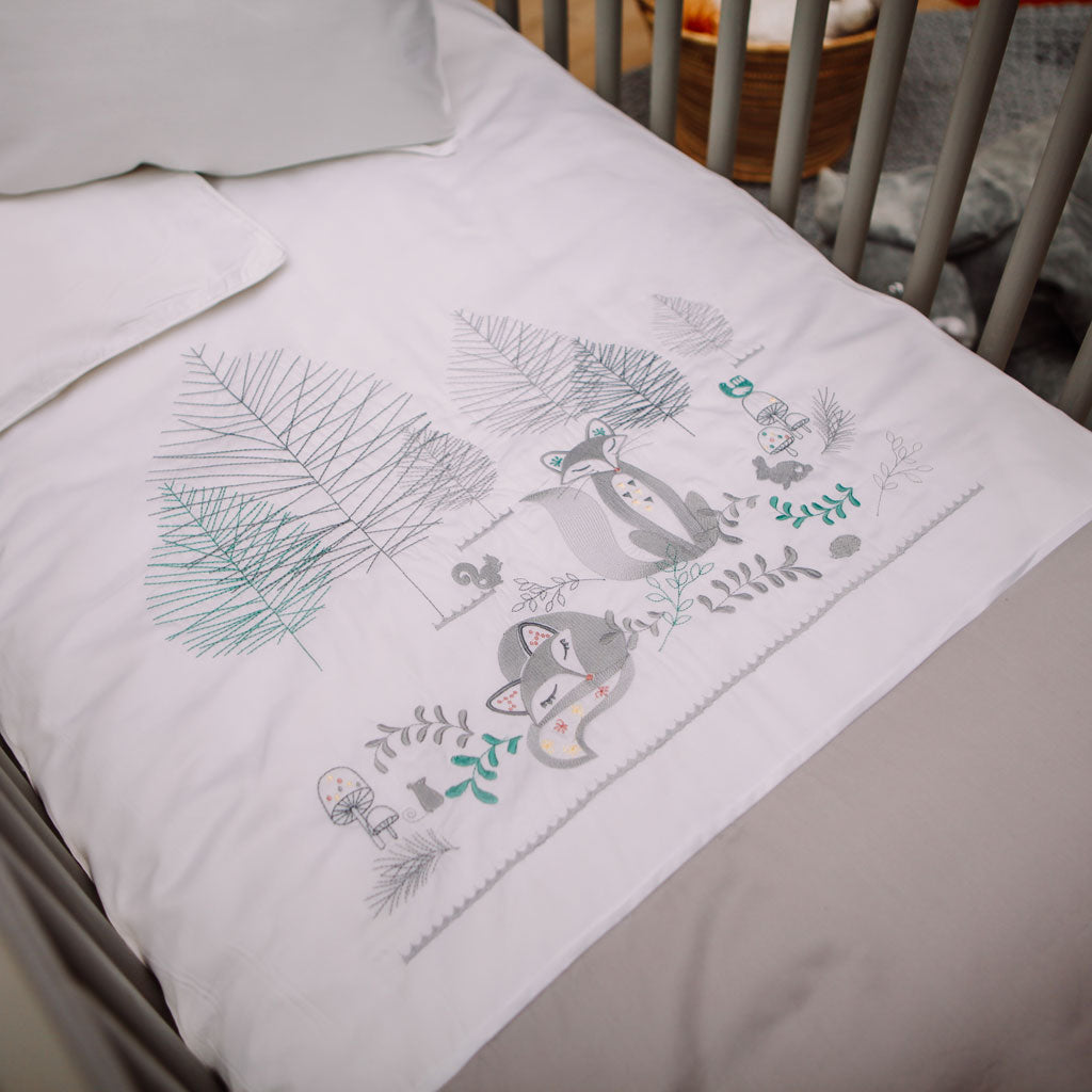 Cot Bedding Woodlands Cot Duvet Cover Set Babes & Kids Cot Sheets