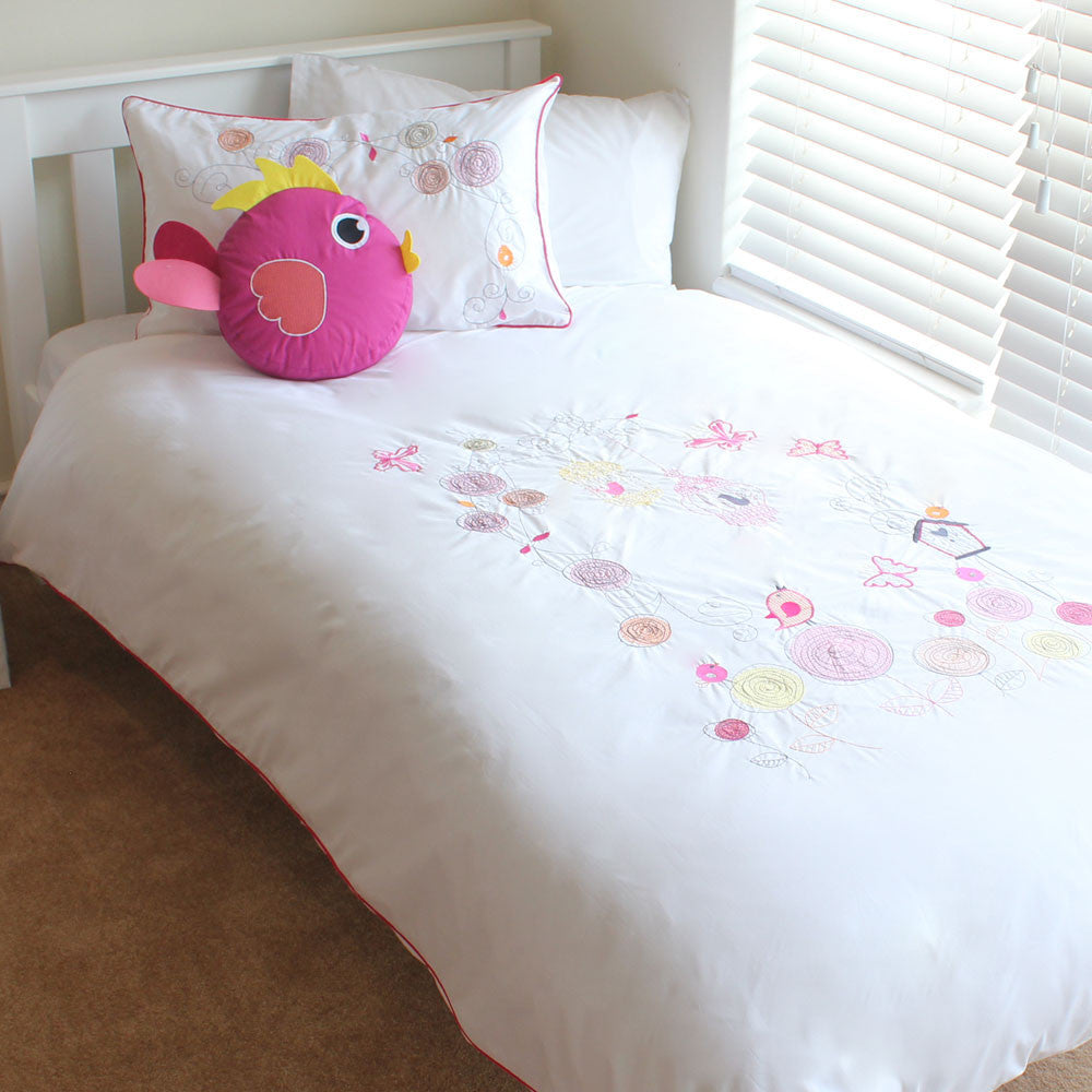 Butterfly Posy Kids Duvet Cover Set (100% Cotton Percale) – Babes ...