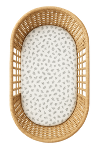 little acorn |  2 in 1 Moses Basket Fitted Sheet / Changing Mat Cover - Floral