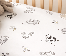 little acorn | Farm Animals Cot Fitted Sheet
