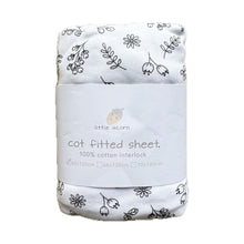 little acorn | Floral Cot Fitted Sheet