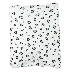 little acorn | 2 in 1 Moses Basket Fitted Sheet / Changing Mat Cover - Leopard Print