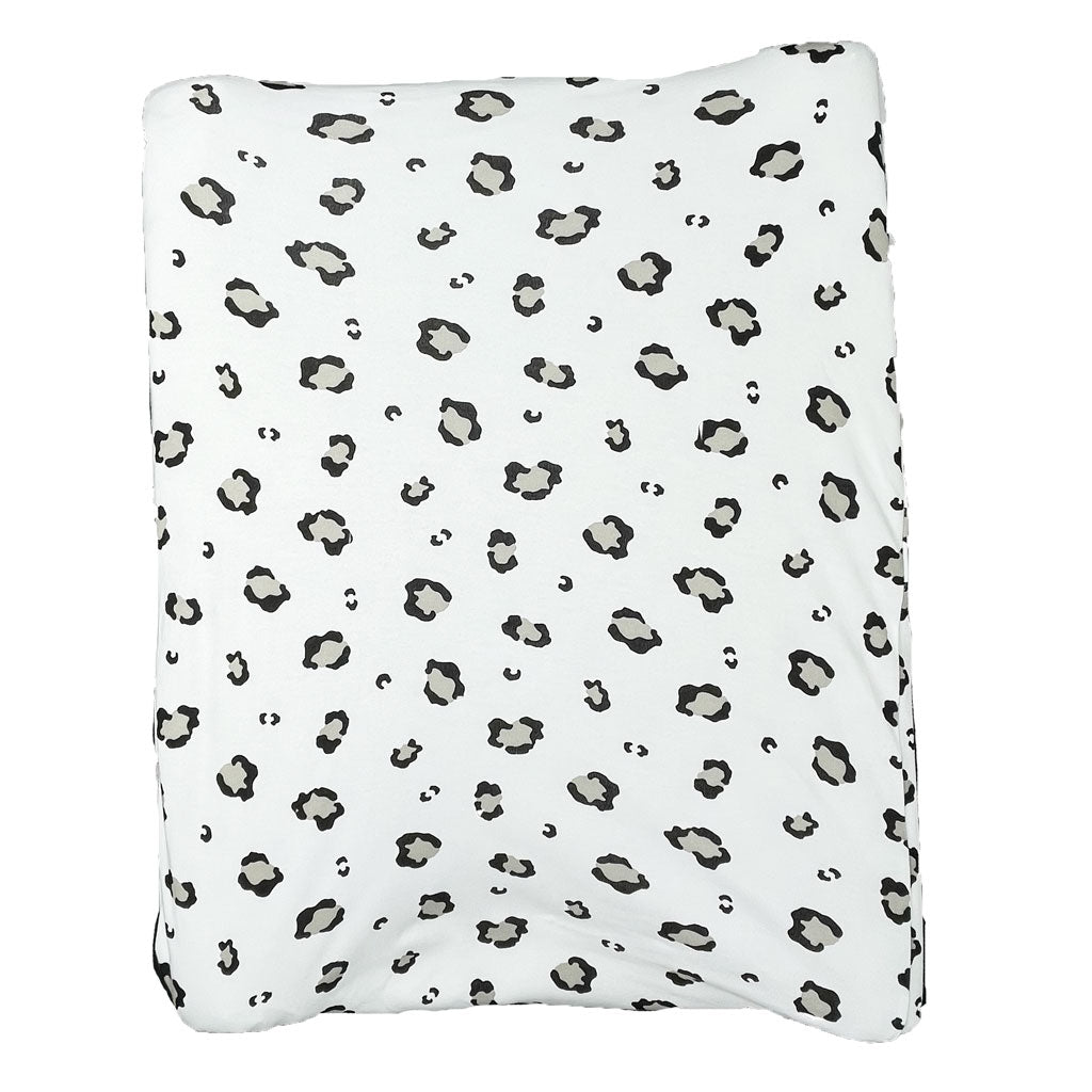 little acorn | 2 in 1 Moses Basket Fitted Sheet / Changing Mat Cover - Leopard Print