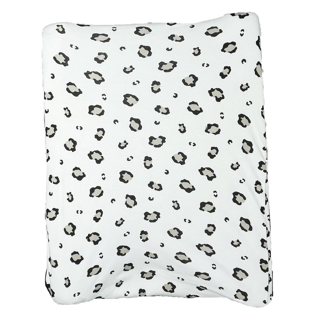 little acorn | 2 in 1 Moses Basket Fitted Sheet / Changing Mat Cover - Leopard Print