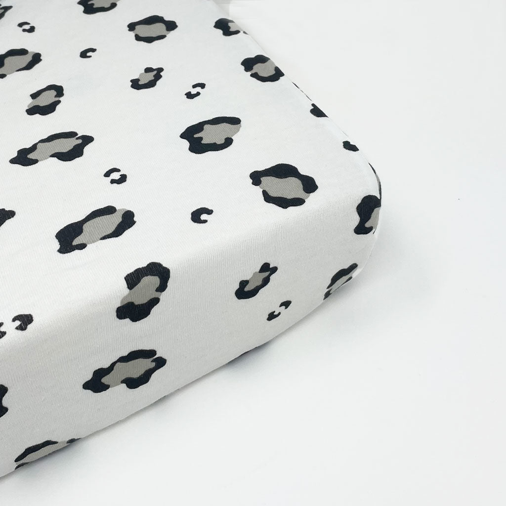 little acorn | Leopard Print Cot Fitted Sheet