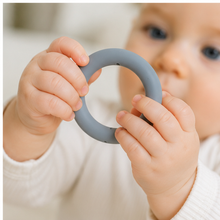 Silicone Teething Rings for Babies | Food-Grade Silicone | BPA Free | Soft Baby Teethers | Set of 4 Grey Rings