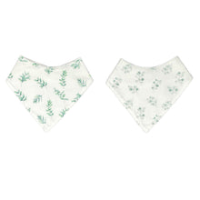 Waterproof Baby Bib - 2 pack -  Sage Leaf & Eucalyptus