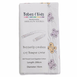Butterflies Cot Bumper Cover - Babes & Kids Cot Baby Bedding