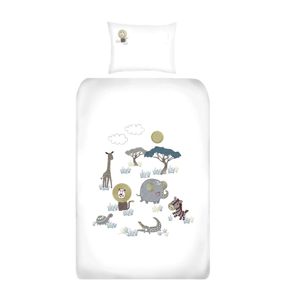 African Safari Cot Duvet Cover Set Babes & Kids Cot Sheets, Cot