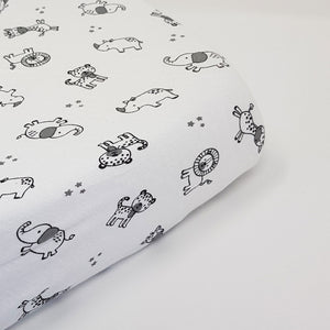 little acorn | African Animals Cot Fitted Sheet
