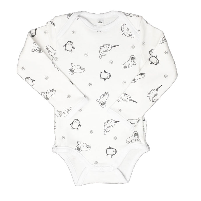 little acorn - Long Sleeve Arctic Animals Onsie  / Bodysuit