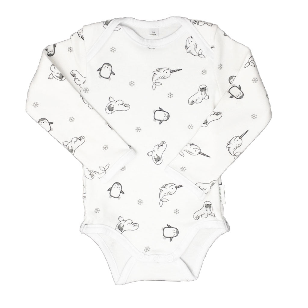 little acorn - Long Sleeve Arctic Animals Onsie  / Bodysuit