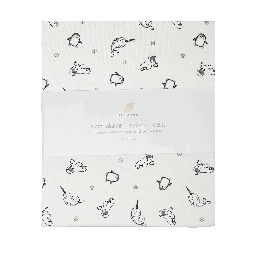 little acorn | Arctic Animals Cot Duvet Cover Set
