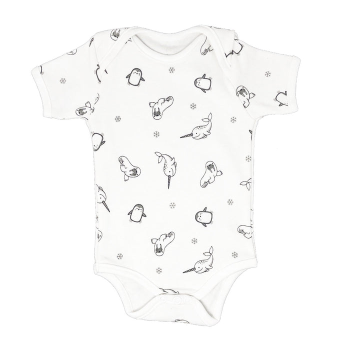 little acorn - Short Sleeve Arctic Animals Onsie  / Bodysuit