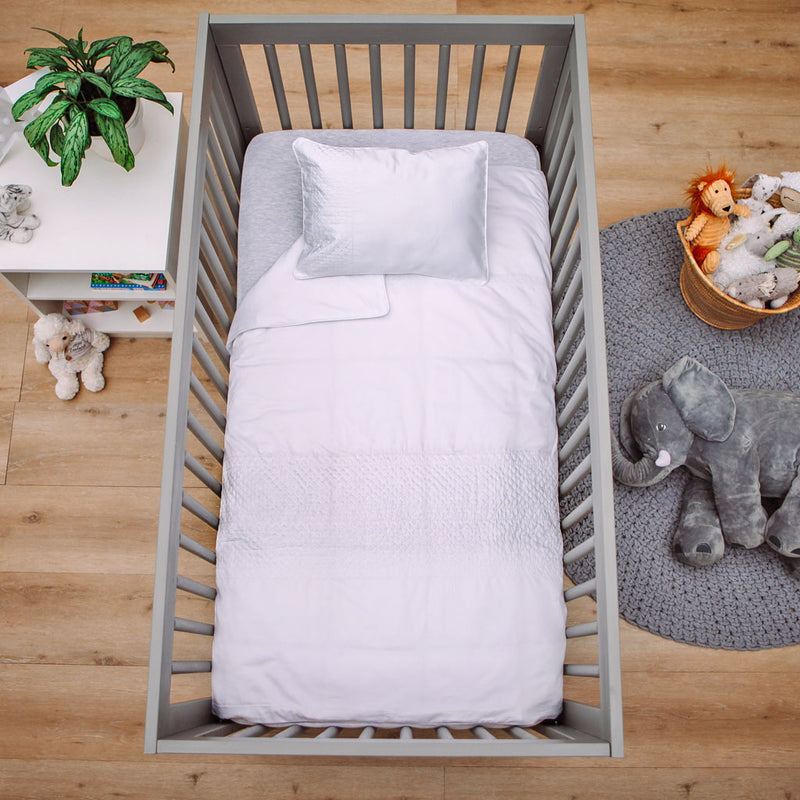 Baby Bedding Classic white cot duvet cover set – Babes Kids