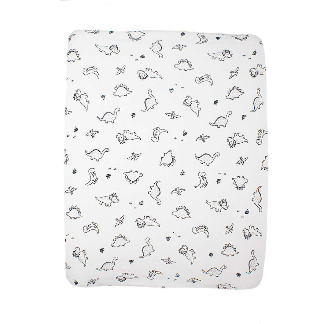 little acorn | 2 in 1 Moses Basket Fitted Sheet / Changing Mat Cover - Dinosaurs