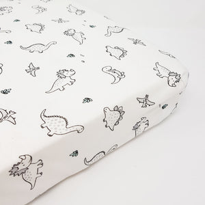 little acorn | Dinosaur Cot Fitted Sheet - Babes & Kids Cot Baby Bedding