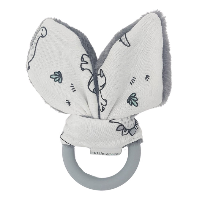 little acorn | Dinosaurs Silicone Teether (grey or white)