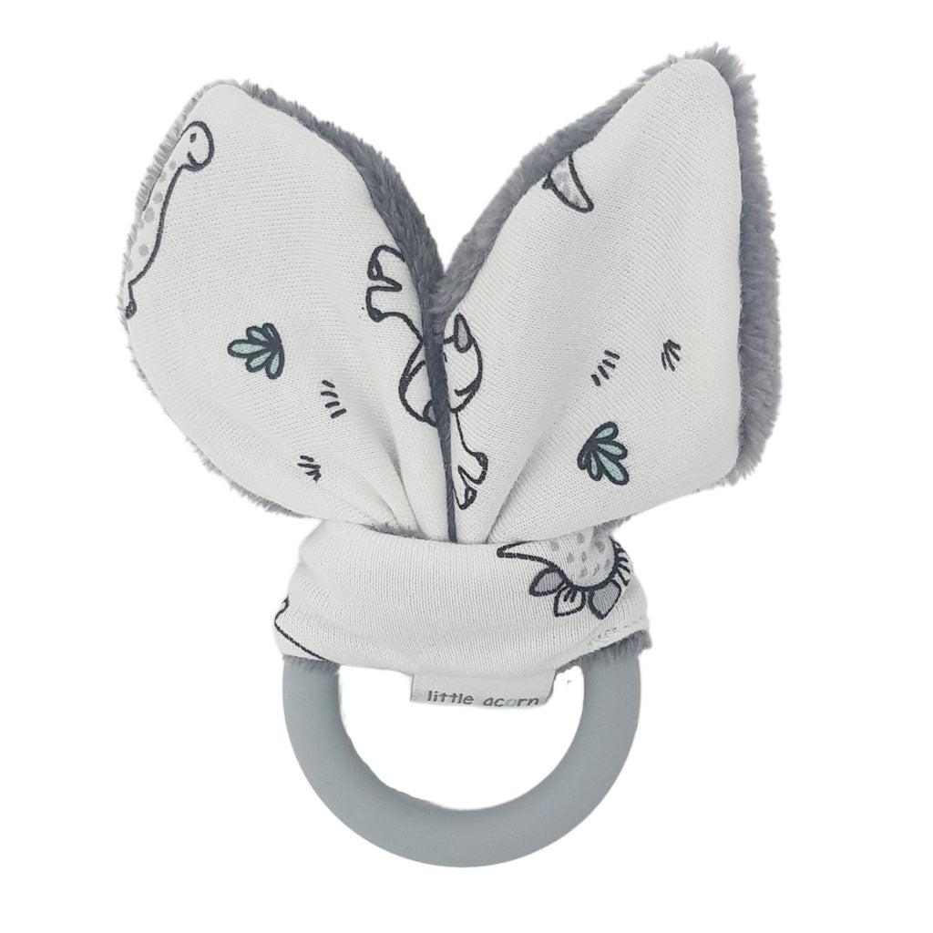 little acorn | Dinosaurs Silicone Teether (grey or white)