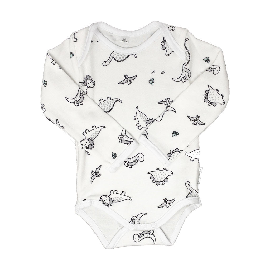 little acorn - Long Sleeve Dinosaur Onsie  / Bodysuit