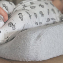 little acorn | 2 in 1 Moses Basket Fitted Sheet / Changing Mat Cover - Grey Melange