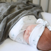 Baby Swaddle Blanket and Headband Set - Eucalyptus