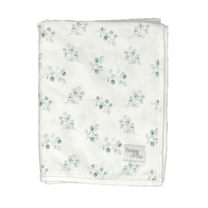 Baby Swaddle Blanket and Headband Set - Eucalyptus