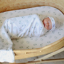 Moegs & Me | 2 in 1 Moses Basket Fitted Sheet / Changing Mat Cover - Eucalyptus