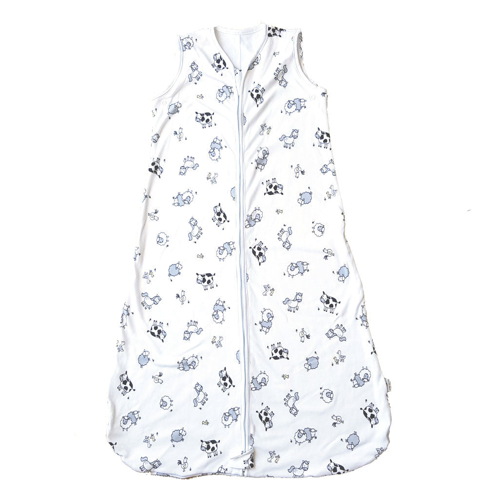 100% Cotton Farmyard Summer Baby Sleeping Bag - Babes & Kids Cot Baby Bedding