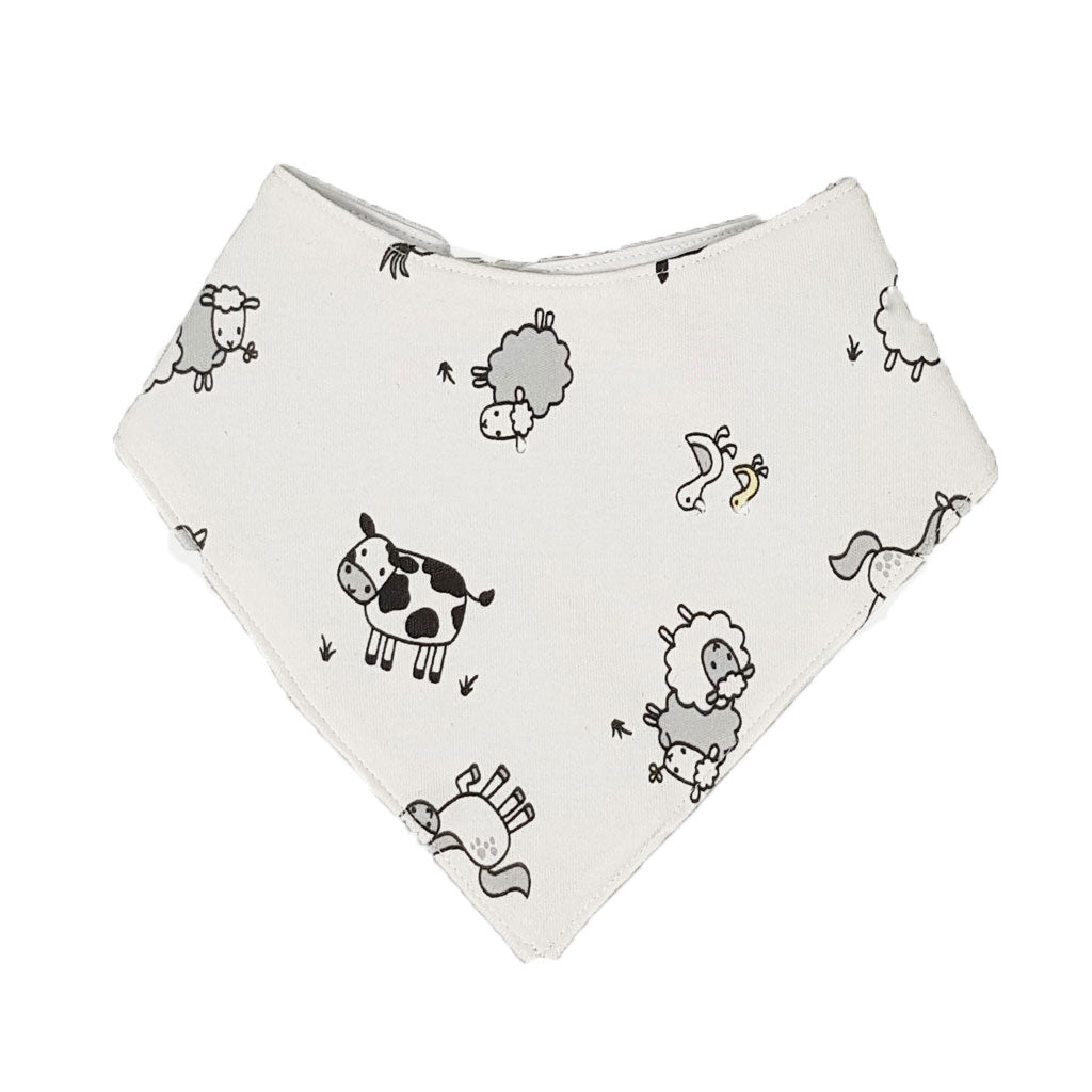 little acorn | Waterproof Farm Animals Bandana Dribble Bib