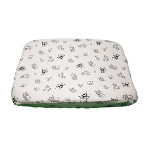 little acorn | 2 in 1 Moses Basket Fitted Sheet / Changing Mat Cover - Farm Animals