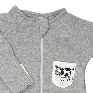 little acorn | *Limited edition* Grey Melange Farm Animals Zippy Grow
