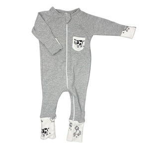 little acorn | *Limited edition* Grey Melange Farm Animals Zippy Grow