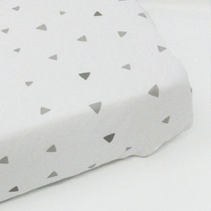 little acorn | Triangles Cot Fitted Sheet