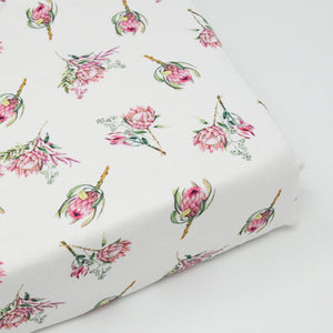 Moegs & Me. - King Protea Cot Fitted Sheet