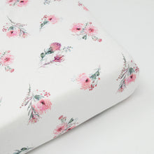 Moegs & Me | 2 in 1 Moses Basket Fitted Sheet / Changing Mat Cover - Pincushion Protea