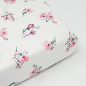 Moegs & Me. - Pincushion Protea Cot Fitted Sheet