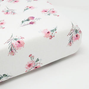 Moegs & Me. - Pincushion Protea Cot Fitted Sheet
