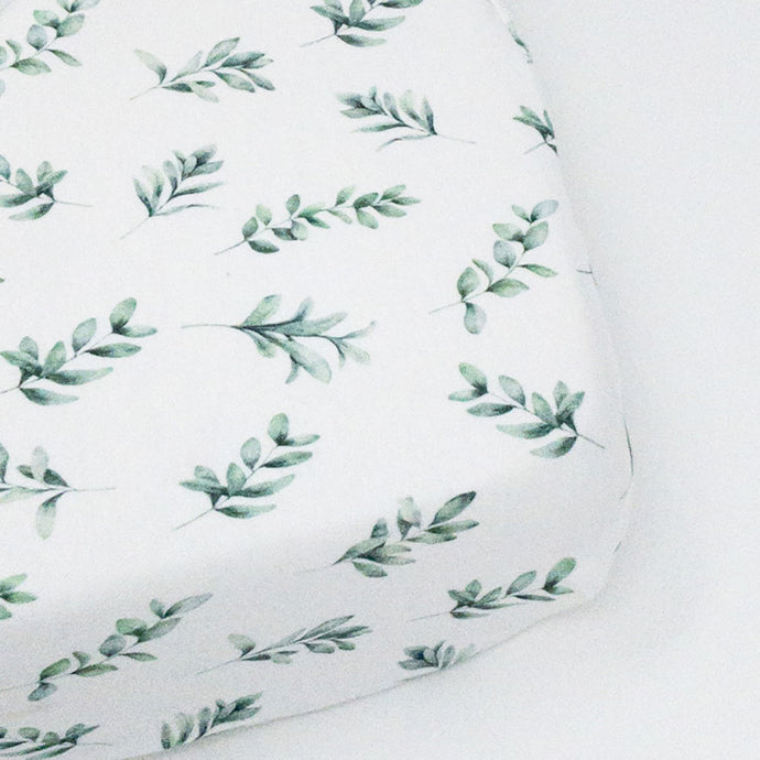 Moegs & Me. - Sage Leaf Cot Fitted Sheet